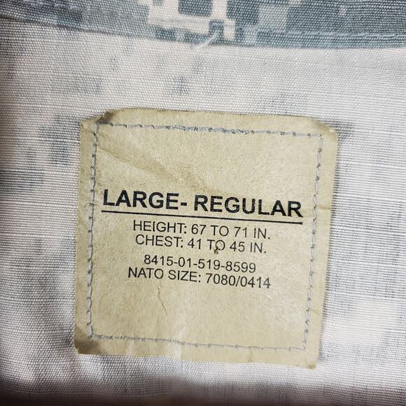 Army Ripstop Combat Uniform Coat in Digital Camo Size L - Picture 9 of 11